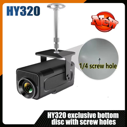 HY320 Projector Accessories Ceiling and Wall Stand for Projector Backlight Compatible with Bracket Hanger 1/4 Screw Hole Screw