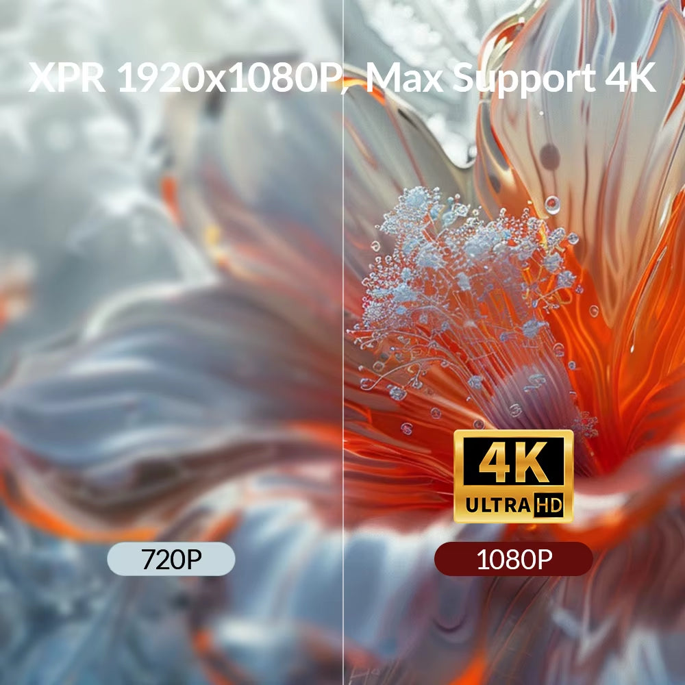 BYINTEK 2200 ANSI Lumens DLP 3D 4K Portable Home Projector R90 Max GTV Platform Table Clamp Stand Projector with Karaoke