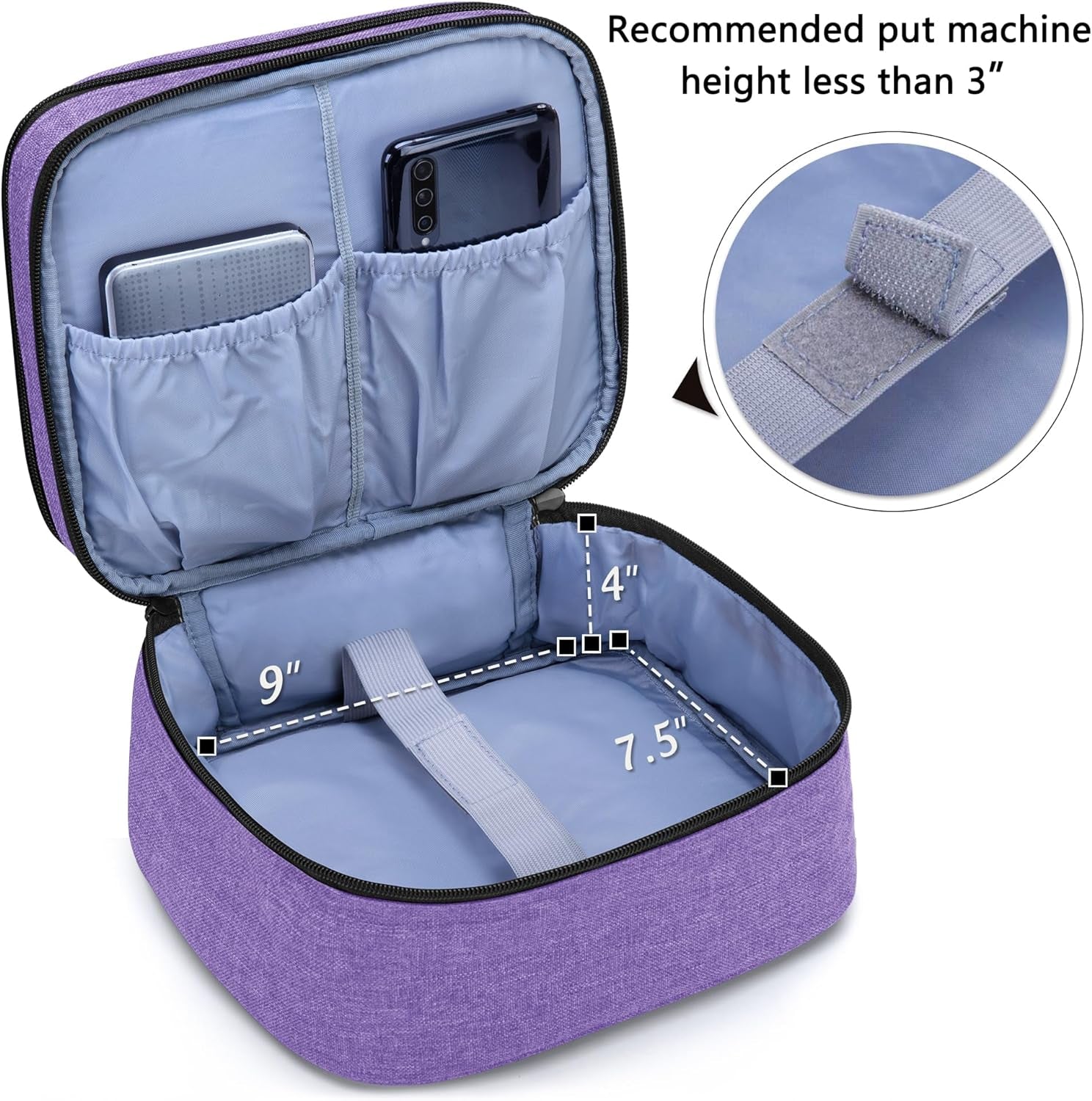 Carrying Bag Compatible with DR.J Mini Projector, Portable Case for Mini Projector and Accessories, Purple